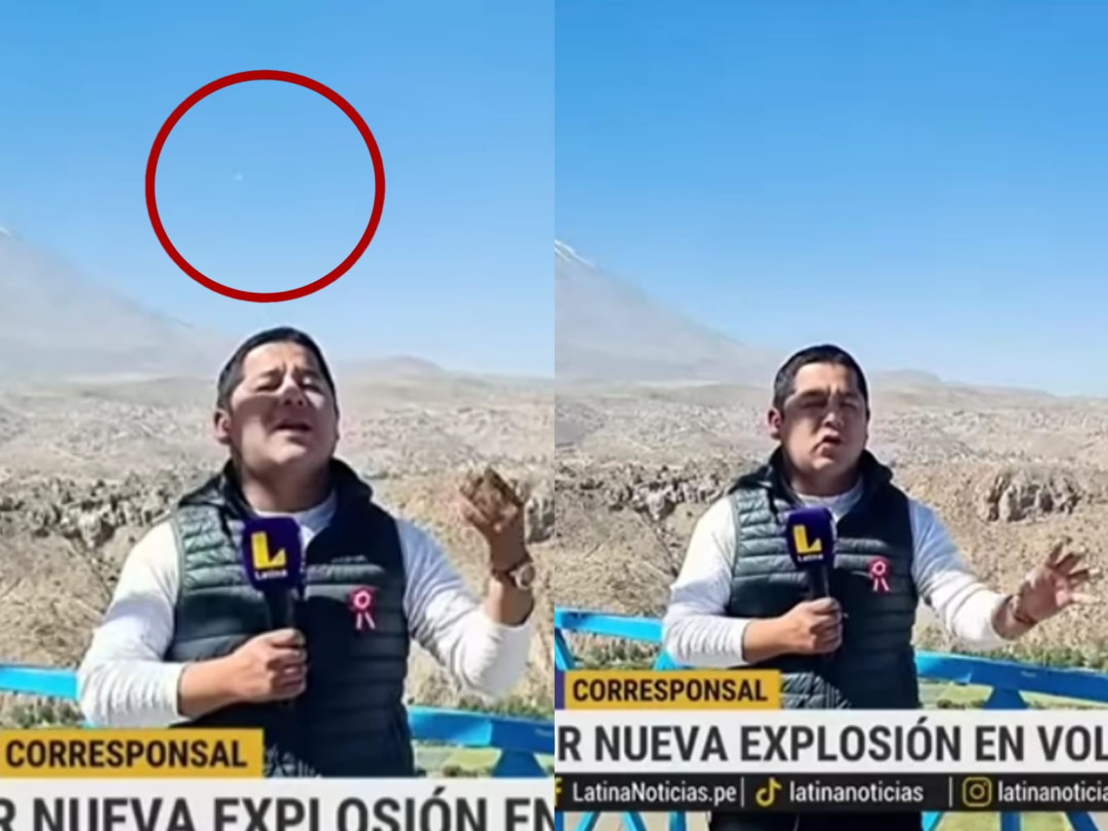 Video: captan supuesto ovni en medio de una transmisión en vivo de un noticiero de Perú